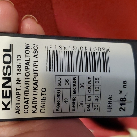 KENSOL- Womens Red Wool/Silk Blend Edgy Chic Jacket Coat New! Sz.Medium - Picture 13 of 14